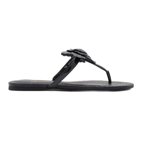 NWT Linea Paolo “Laurel” flower sandals in black.  Size 9 - Picture 5 of 6